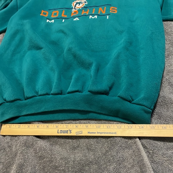 Vintage Miami Dolphins Embroidered NFL Sweatshirt Logo 7 Brand, Men’s XL - Picture 9 of 11